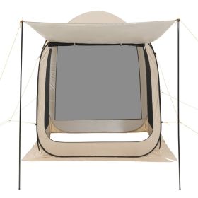 VEVOR Screen House Tent, 6 x 6 ft, 4-6 Person Pop Up Screen Tent with Extended Awning, Portable Screened in Canopy with Carry Bag, Netting Sides
